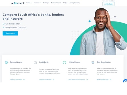 Fincheck Loans homepage