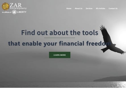 ZAR Financial homepage