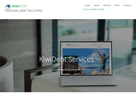 Kiwi Debt homepage