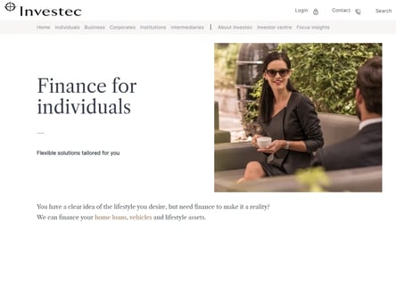 Investec homepage