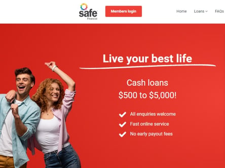 Safe Financial homepage