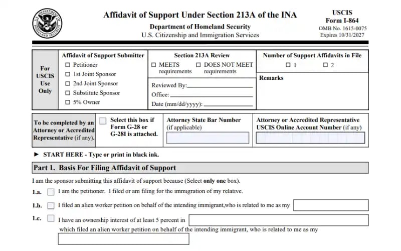 Hồ sơ bảo trợ tài chính trong bảo lãnh định cư là gì?