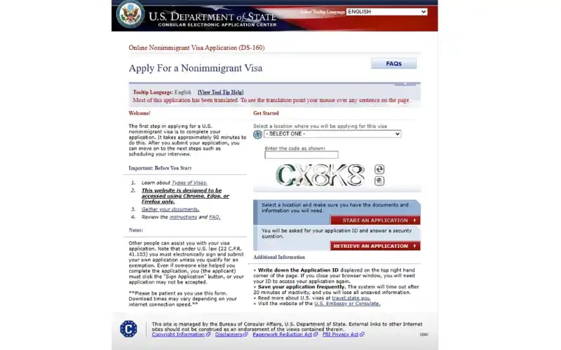 Hồ sơ xin visa du lịch Mỹ nộp qua hệ thống online