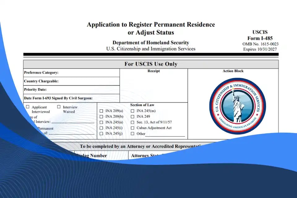 USCIS cập nhât đơn I-485 mới