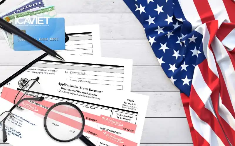 Cha mẹ đang chuyển diện xin thẻ xanh thì có được rời khỏi Mỹ? Form I-131