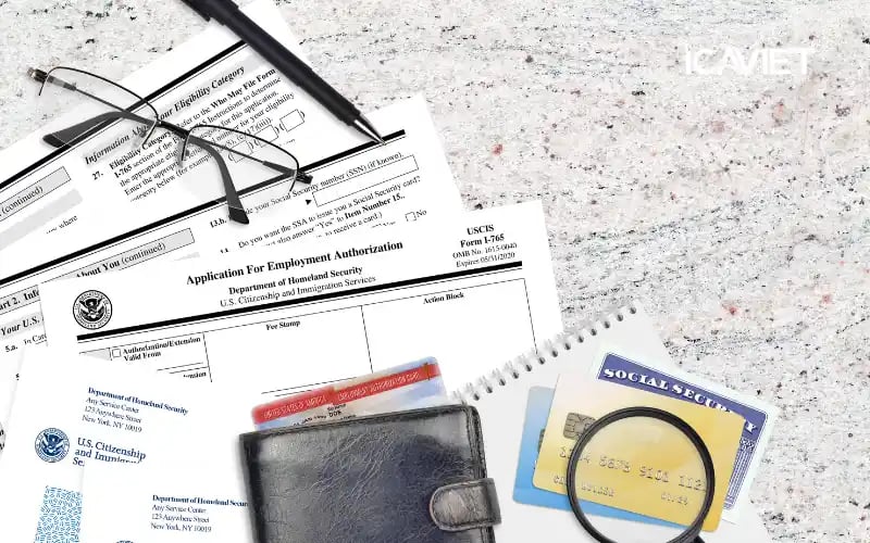 Cha mẹ có được đi làm tại Mỹ khi đang nộp hồ sơ xin thẻ xanh? Form I-765