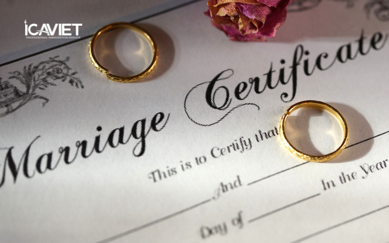Để mở hồ sơ bảo lãnh vợ chồng thì hai người phải có giấy chứng nhận kết hôn hợp pháp