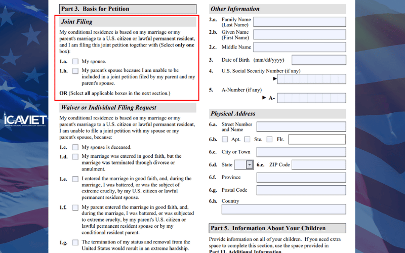Nộp đơn chung với người bảo lãnh (Joint Filing)