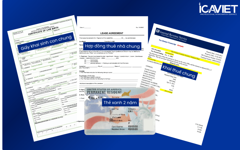 Một số bằng chứng cần chuẩn bị khi nộp Form I-751