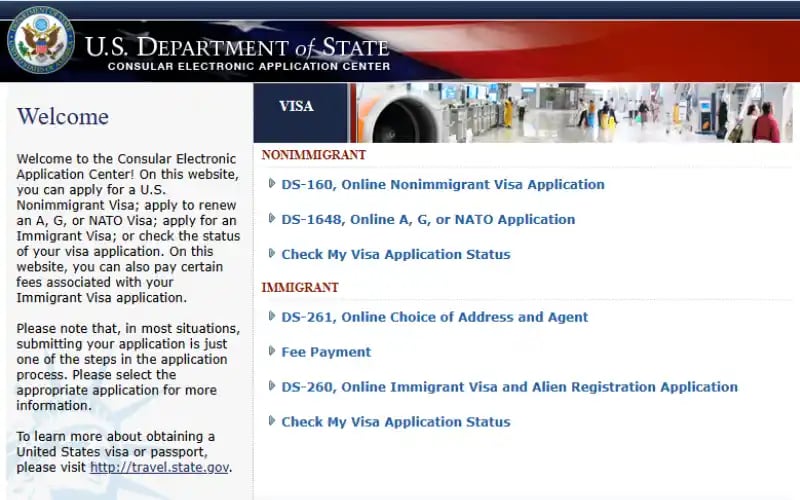 Hướng dẫn đăng nhập CEAC để làm hồ sơ visa định cư Mỹ giai đoạn NVC