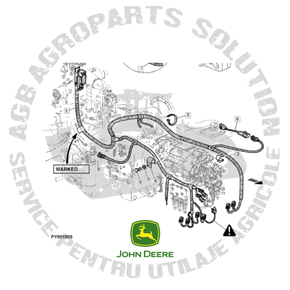 Instalatie electrica transmisie PowrQuad Plus AutoQuad Plus John Deere AL168746