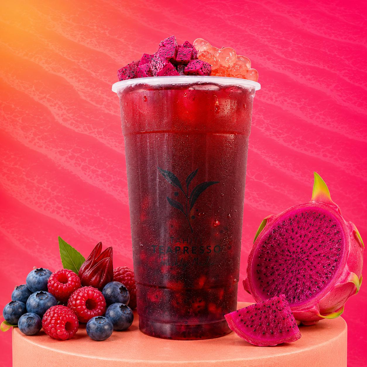 (D07) Dragon Fruit Fantasy with Boba