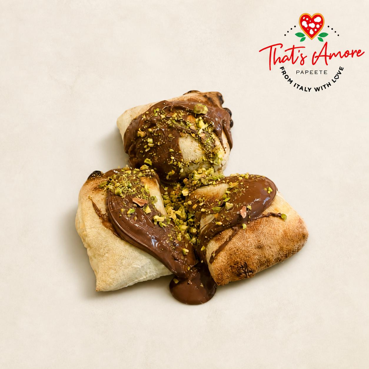 Bombes au Nutella et pistaches