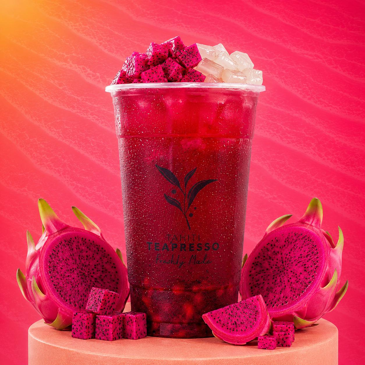 (D08) Dragon Fruits Blast Tea With Aloe Vera