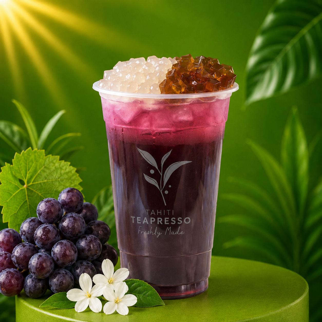 (F05) Supreme Jasmine Grape With Boba & Jelly