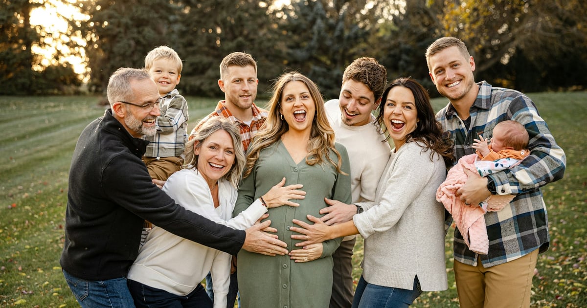 Family joyfully anticipates a new baby's arrival!