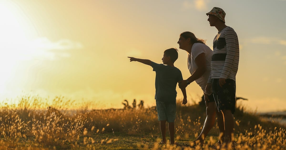 man and woman holding hands while walking on grass field during sunset