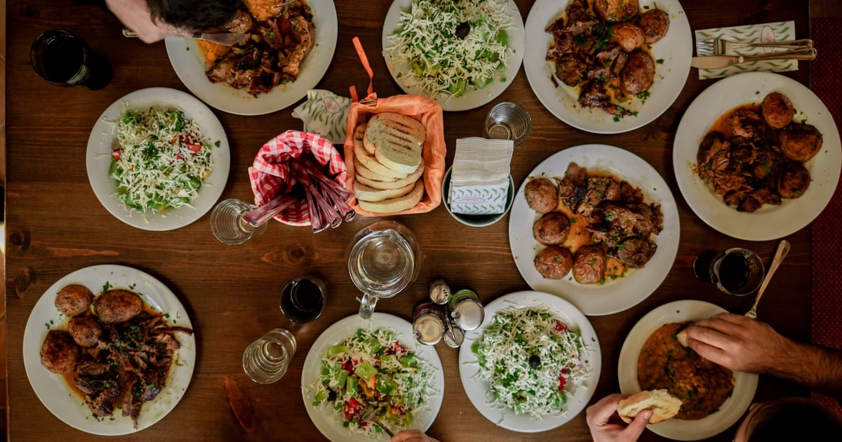 white plates with assorted foods