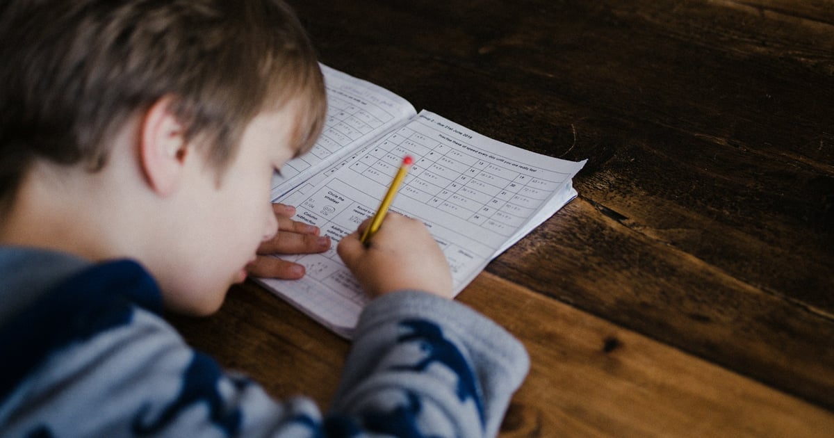 boy writing