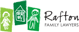 Logo of Rafton Family Lawyers featuring playful illustrations of children and a house, representing family law services in Sydney.