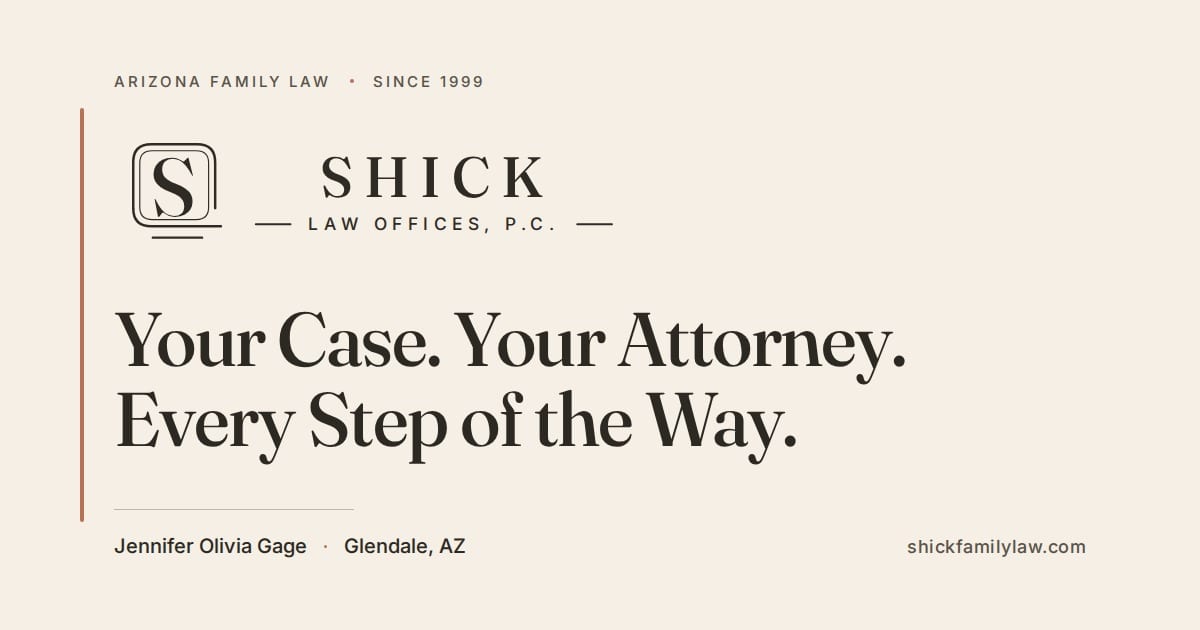 Shick Law Offices, P.C. — Jennifer Olivia Gage, Arizona Family Law Attorney