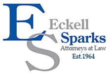 Pennsylvania law firm Eckell Sparks logo with scales of justice.