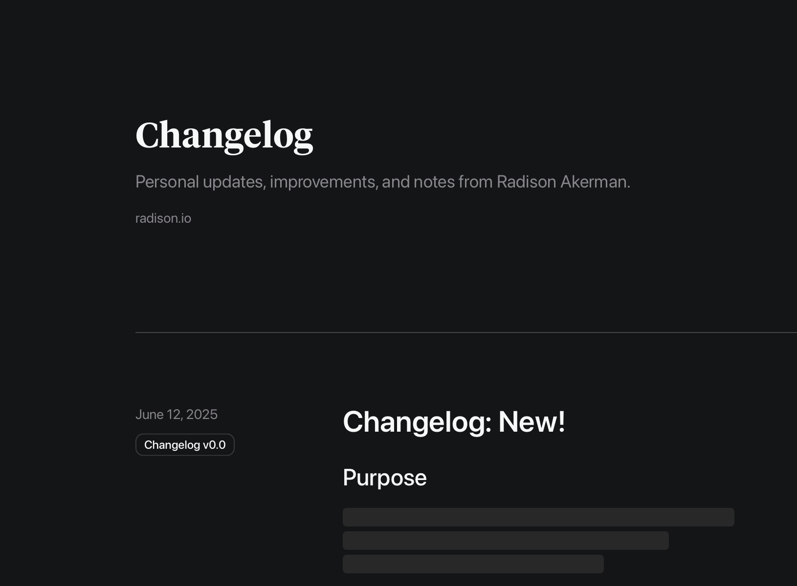 Changelog Screenshot