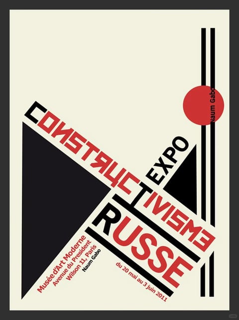 This is a flat, graphic design poster rendered in a bold, illustrative style with a strong emphasis on geometric abstraction and typography. The color language is stark and high-contrast, utilizing a limited palette of deep black, vibrant red, and an off-white or cream background, creating a striking visual impact. There is no traditional lighting or shading; instead, the design relies on solid color blocks and sharp edges to define forms. The texture is smooth and digital, with no visible brushstrokes or material grain, emphasizing a clean, printed aesthetic. The composition is highly dynamic and asymmetrical, dominated by strong diagonal lines and angular shapes that create a sense of movement and tension. A large black triangular form anchors the left side, intersected by bold, slanted typography. Shape language is exclusively geometric, featuring sharp angles, straight lines, and a perfect circle, with crisp, hard edges throughout. The overall mood is energetic, modern, and assertive, conveying a sense of revolutionary design and structured dynamism typical of Constructivist art.