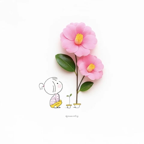 Whimsical Minimal Object Illustration