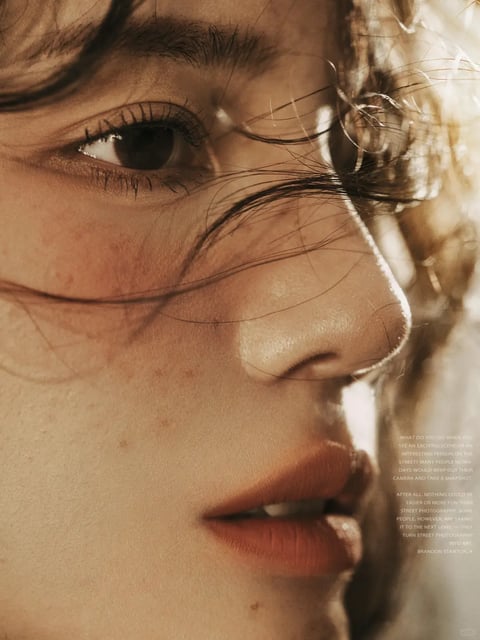 Windblown Warm Editorial Portraits