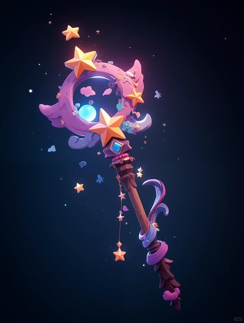 Dreamy Star-Moon Magic Wand