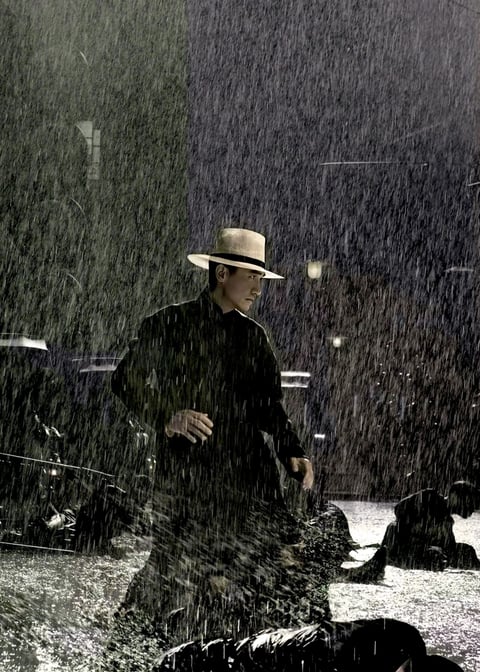 Rainlit Wuxia Noir