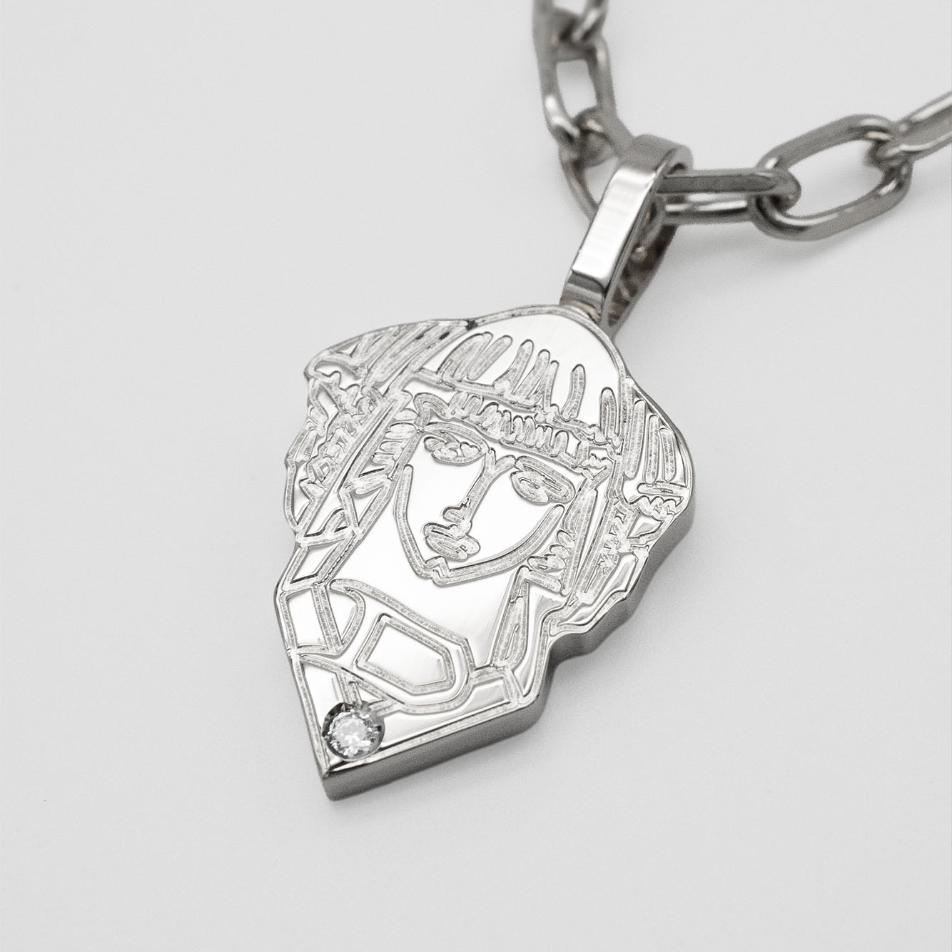 GLAM NECKLACE | WHITE GOLD