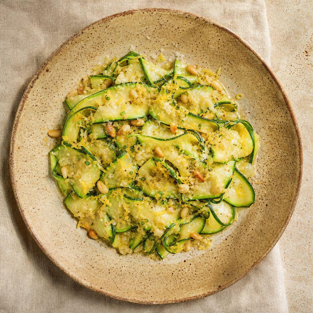 Shaved Courgette, Lemon and Parmesan