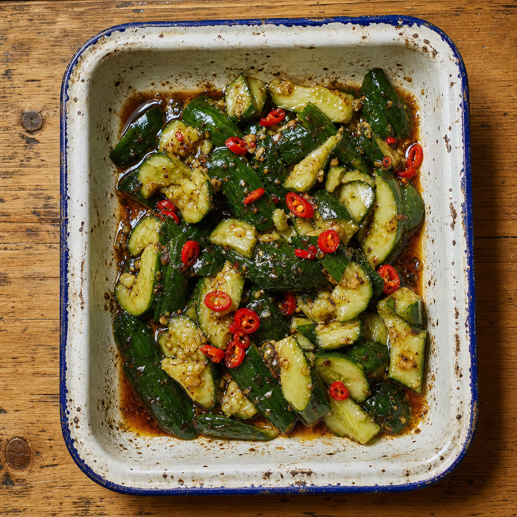 Smashed Cucumber, Chilli and Black Rice Vinegar