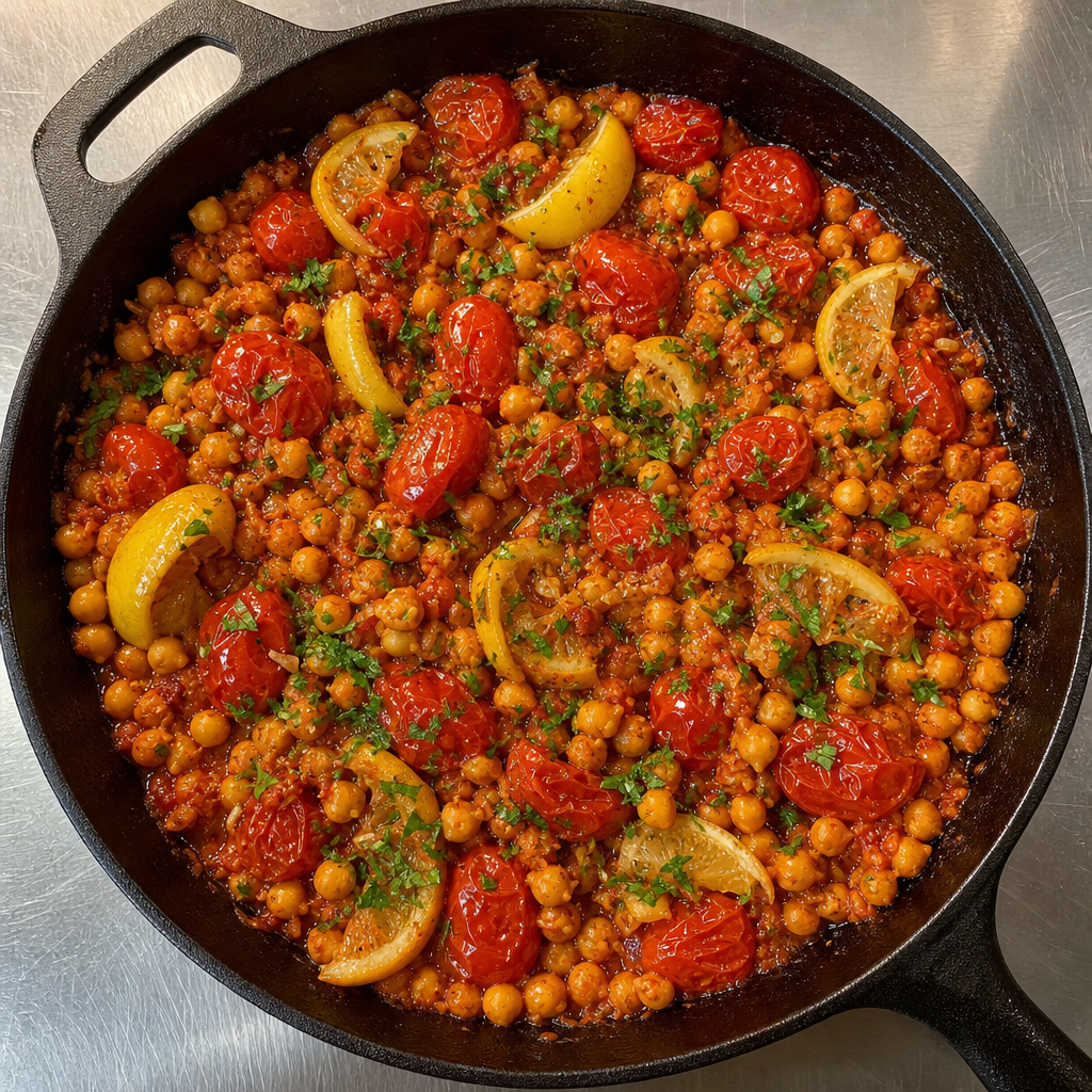 Chickpea, Roasted Tomato and Preserved Lemon
