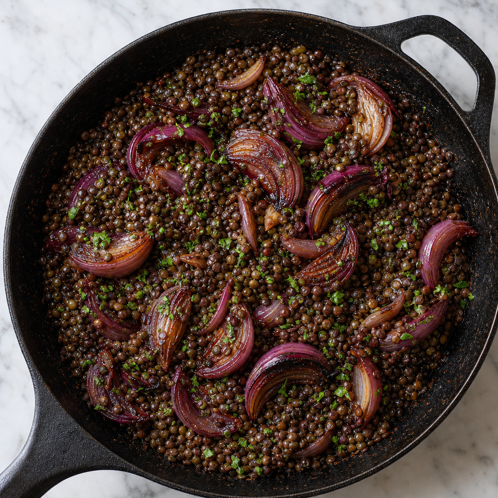 Lentil, Roasted Red Onion and Balsamic