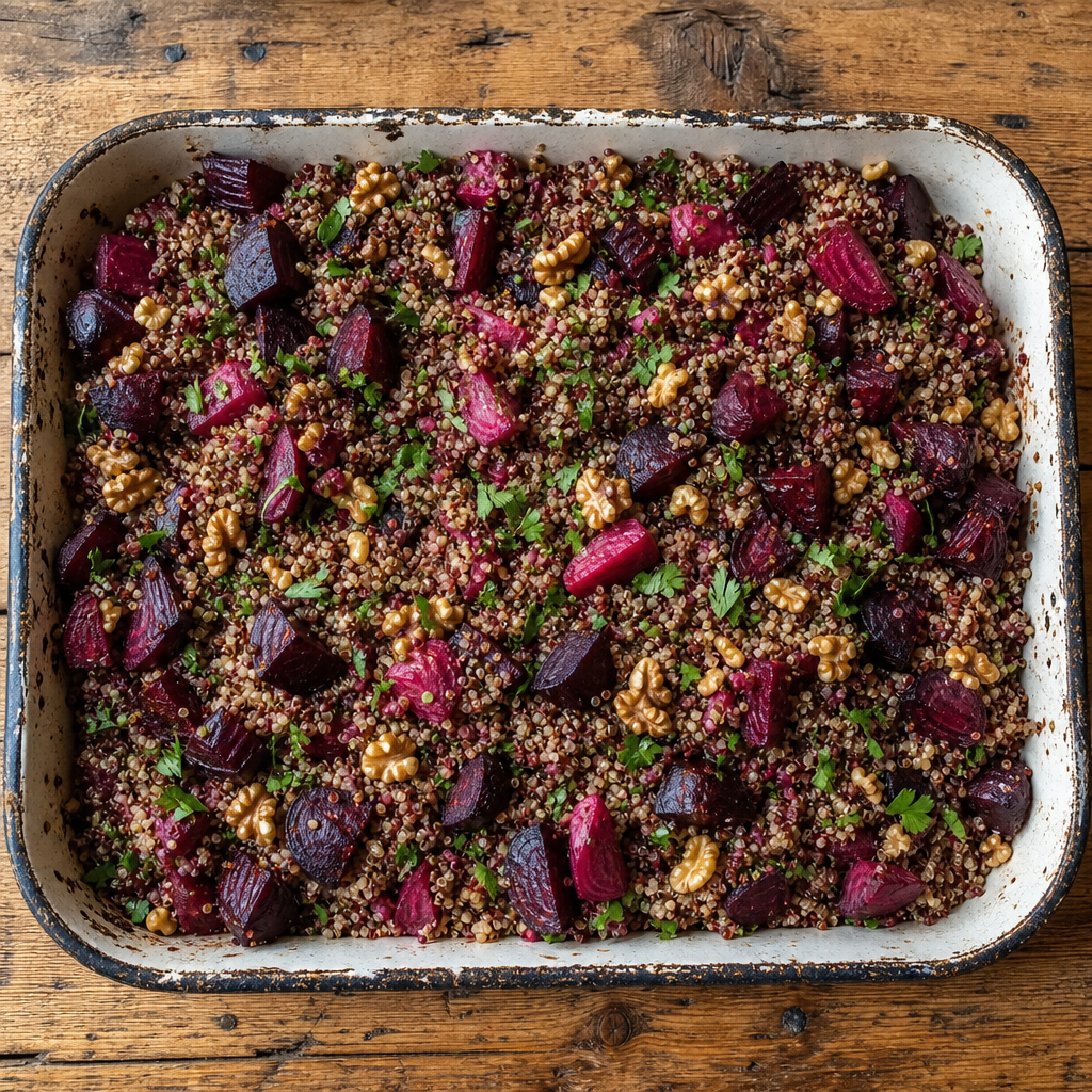 Quinoa, Roasted Beetroot and Walnut