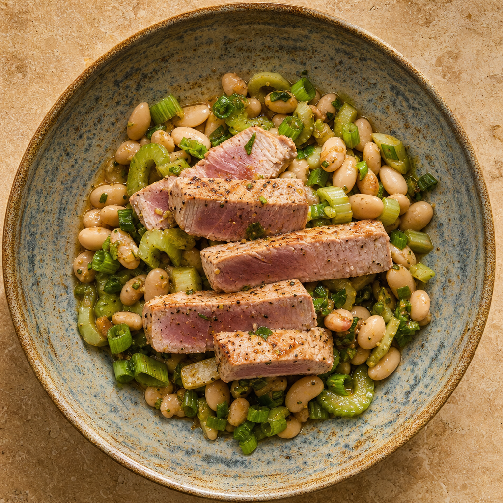 Tuna, White Bean and Spring Onion