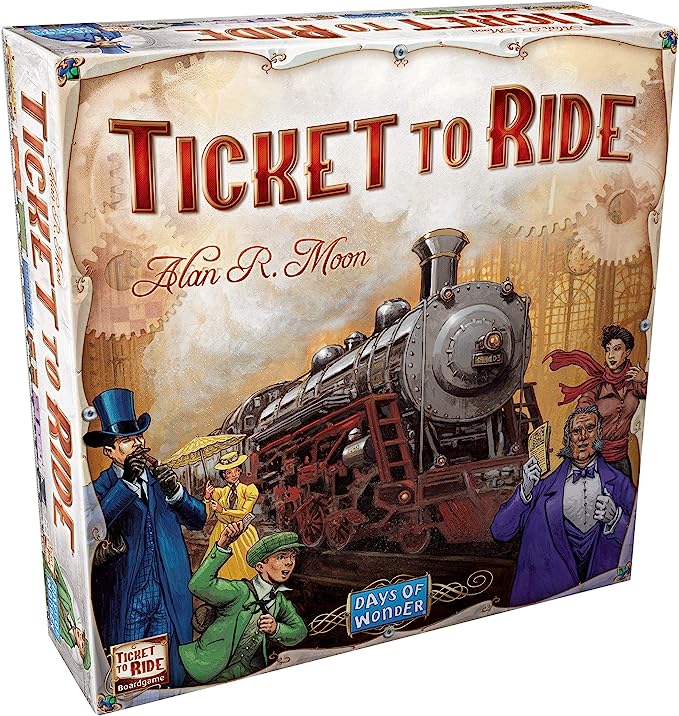 Ticket to Ride Board Game - A Cross-Country Train Adventure for Friends and Family! Strategy Game for Kids & Adults, Ages 8+, 2-5 Players, 30-60 Minute Playtime, Made by Days of Wonder