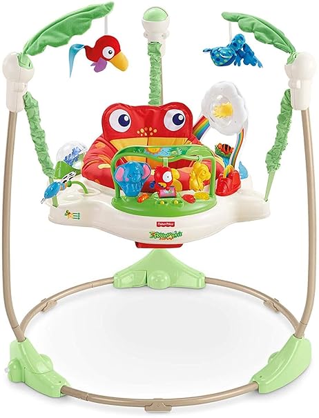 Fisher-Price Baby Bouncer Rainforest Jumperoo Activity Center with Music Lights Sounds and Developmental Toys
