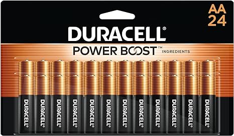 Duracell Coppertop AA Batteries with Power Boost Ingredients, 24 Count Pack Double A Battery with Long-lasting Power, Alkaline AA Battery for Household and Office Devices