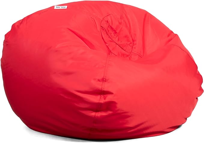 Big Joe Classic Bean Bag Chair, Red Smartmax, Durable Polyester Nylon Blend, 2 feet Round