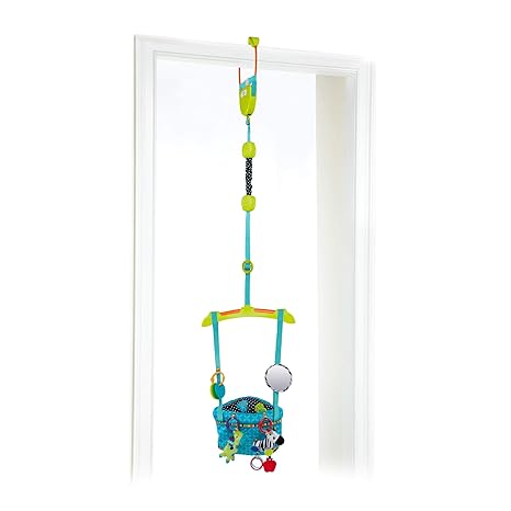 Bright Starts Bounce 'n Spring Deluxe Door Jumper for Baby with Adjustable Strap, 6 Months and Up, Max Weight 26 lbs