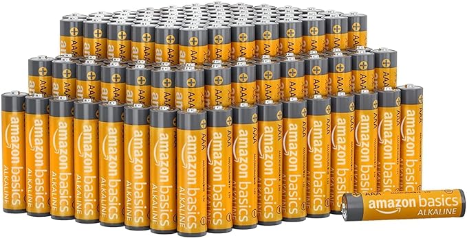 Amazon Basics 100-Pack AAA Alkaline High-Performance Batteries, 1.5 Volt, 10-Year Shelf Life