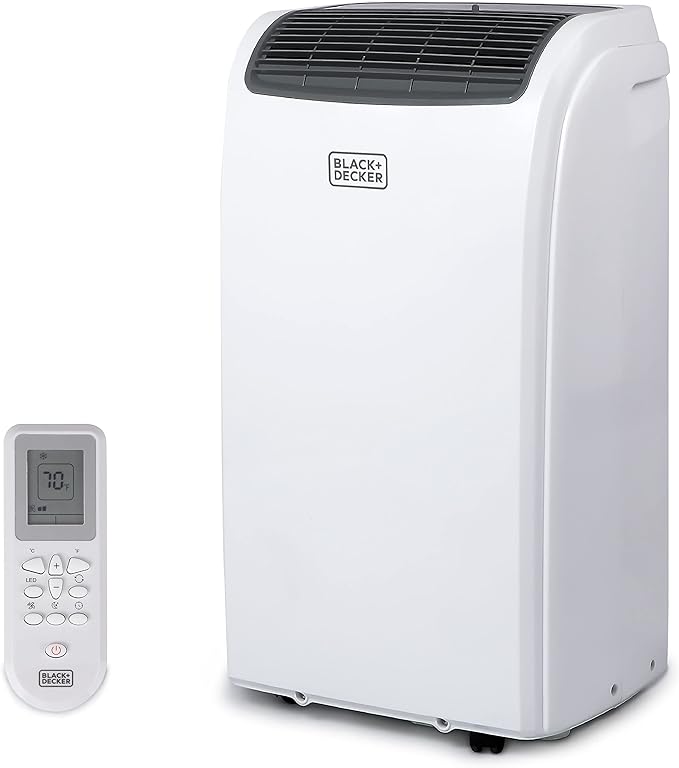 BLACK+DECKER BPACT14HWT Remote Control Portable Air Conditioner, 14,000 BTU +HEAT, White