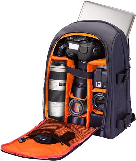 G-raphy Camera Backpack Photography Bag with Laptop Room/Tripod Holder for DSLR SLR Cameras/Mirorrless Cameras,Flashes,Lenses and other accessories