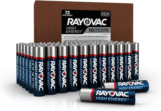 AAA Batteries by Rayovac, Triple A Battery Alkaline, 72 Count