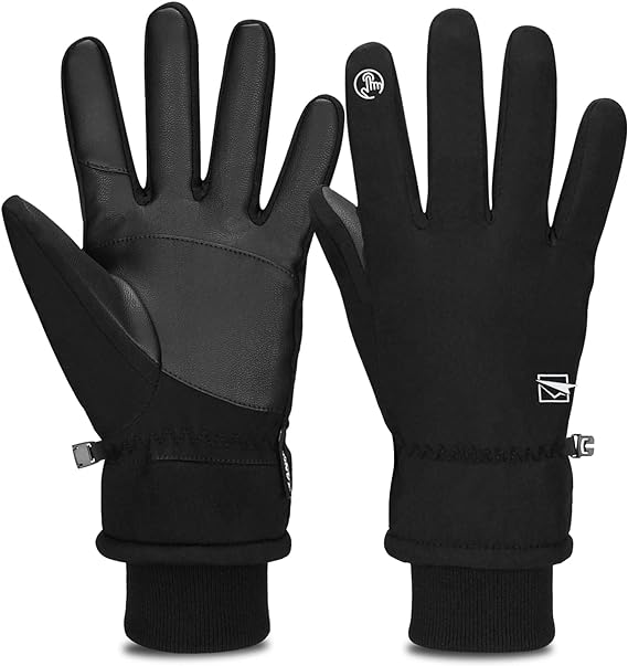 Cevapro -30℉ Winter Gloves Touchscreen Gloves Thermal Gloves for Men Women, Windproof Water Resistant Gloves for Running Hiking Driving Skiing in Cold Weather(Black)