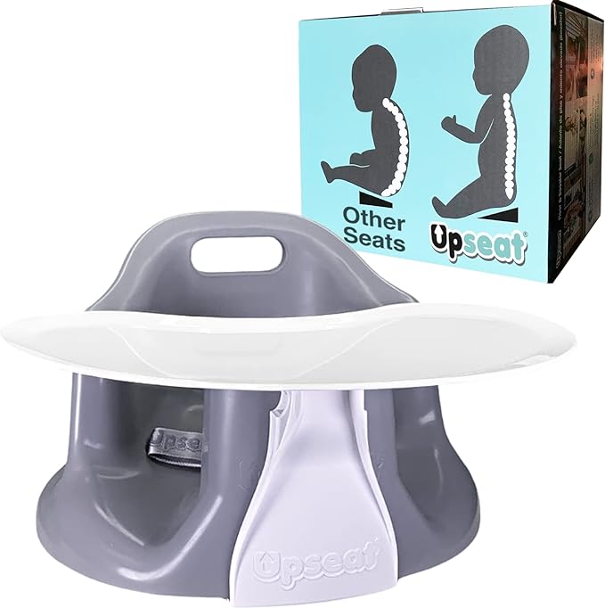 Upseat Baby Floor Seat Booster Chair for Sitting Up with Removable Tray for Meals and Playtime, Developed with Physical Therapists for Safe and Healthy Hip Development and Posture